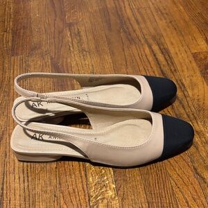 Anne Klein • “Chaya” Two-Tone Slingback heeled flats